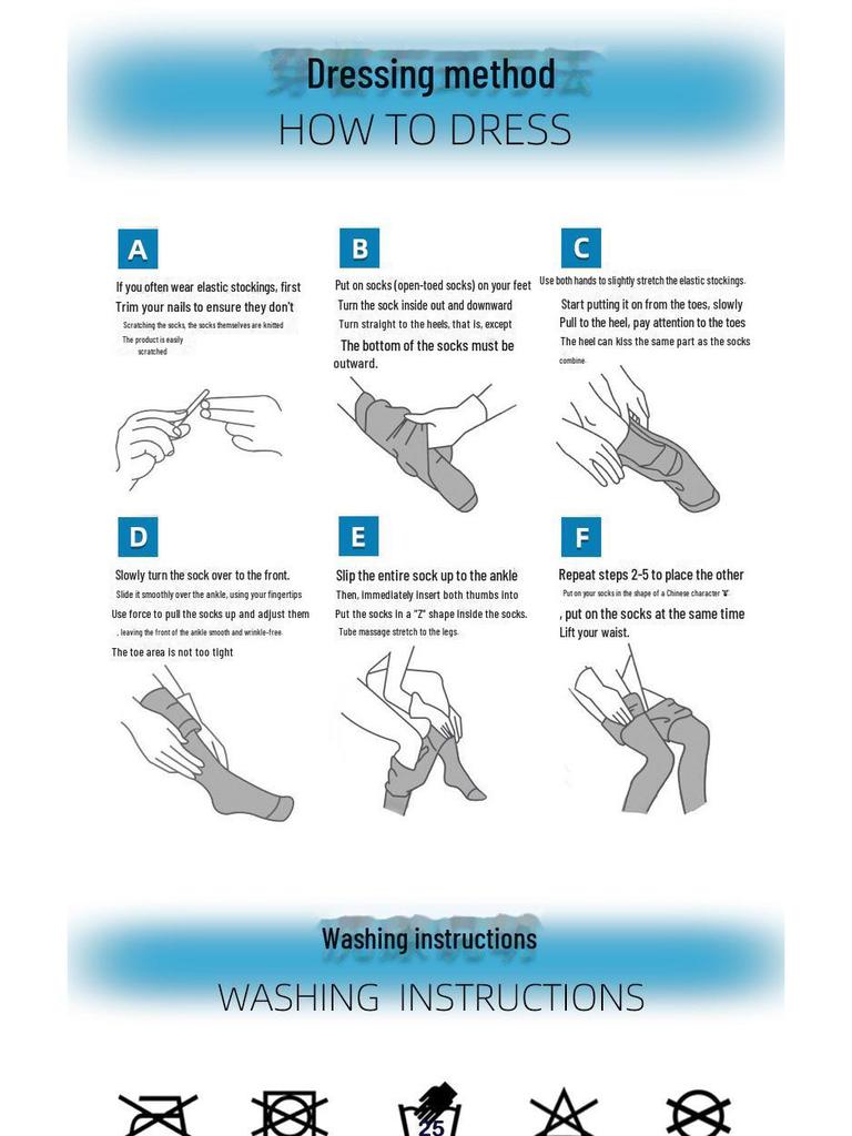 Компрессионные носки до середины голени с эластичной повязкой