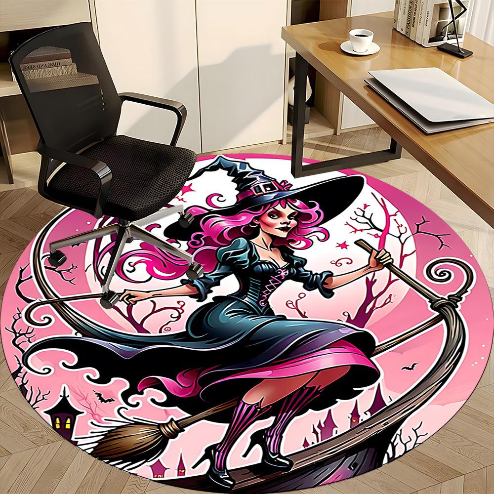 1pc Witch, Broomstick Chair Carpet for Office, Non-slip, Soft and Durable Leisure Rug, Perfect for Office, Living Room yy251103144