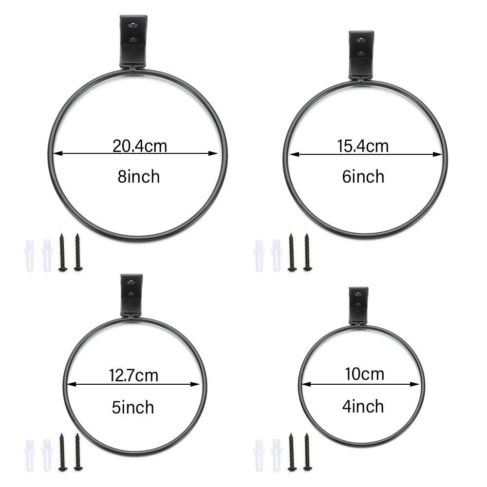 Металлический держатель для цветочного горшка, кольцо, настенное крепление, стойка для цветов, прочная подставка для горшка, перила