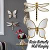 3D Relief Resin Dragonfly Wall Hanging Decor Vintage Butterfly Pendant Art Bedroom Living Room Bohemian Home Background Craft