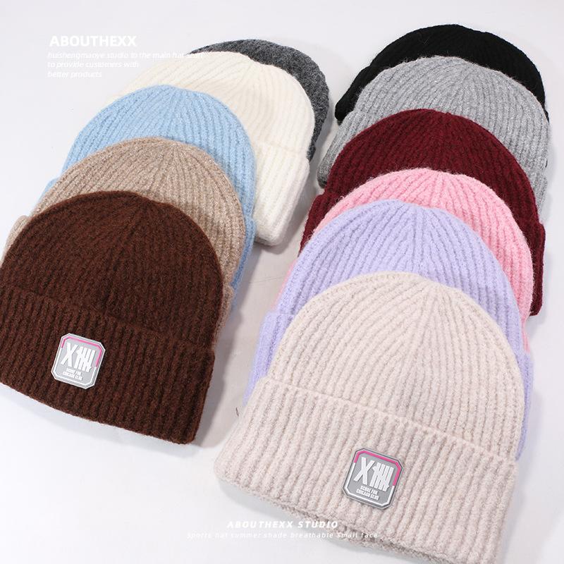 Hats for Women Warm Knitted Hats Korean Style Fashionable and Versatile Student Outdoor Cold Wool Hats Japanese Cold Hats Men