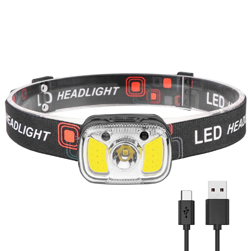 XPG+COB Headlight 550LM 1200mAh Type-C USB перезаряжаемый IPX4 водонепроницаемый