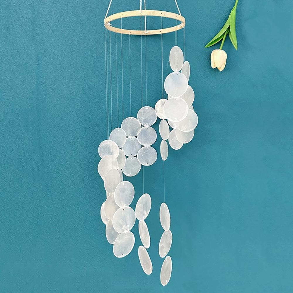 Natural Shell Wind Chimes Creative Dream Catcher Craft Outdoor Yard Welcome Guest Decoration Bedroom Living Room Hanging Pendant