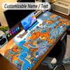Dinosaur Theme Personalized Mouse Pad Custom Name Text Non Slip Desk Pad For Laptop Office Desktop