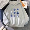 Chinoiserie Print Hoodie for Women Blue and White Christmas Sweatshirt with Hooded Winter Fleece Clothes Men