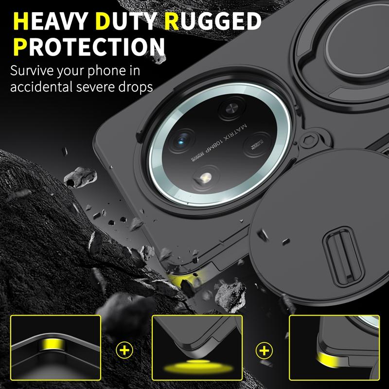 For Honor Magic7 Lite 5G Case Magnetic Holder Ring Shockproof Armor Phone Cover For Honor Magic 7 Lite Camera Protection Fundas