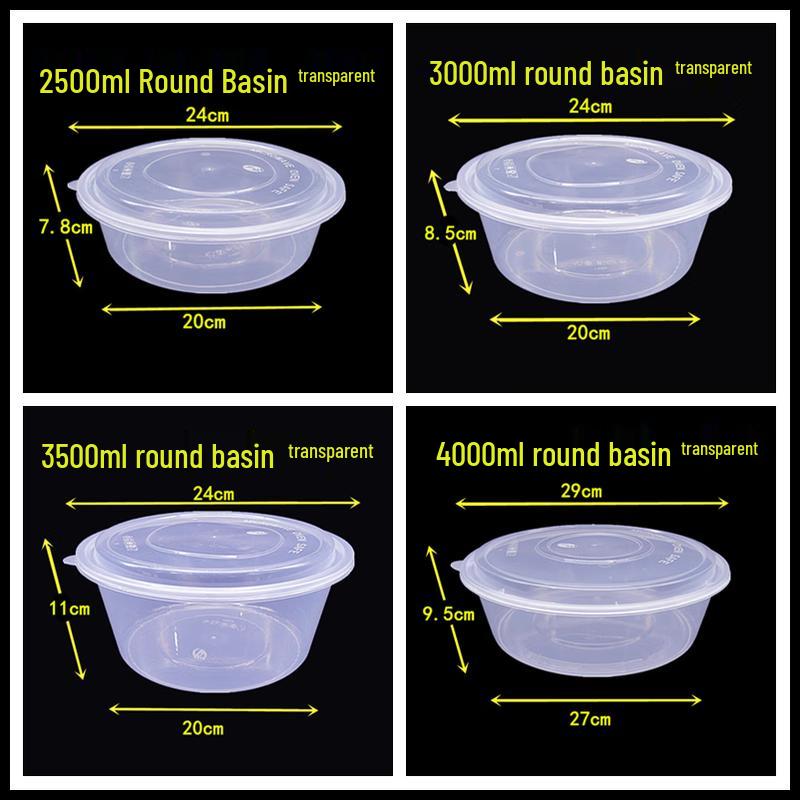 MOLUONA Round Disposable Food Containers with Lids