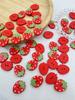 10/50Pcs Sewing Strawberry Wooden Button Supplies Sew On Pink Red Colored Wooden Clothing Decoration Handmade Scrapbook Boutons