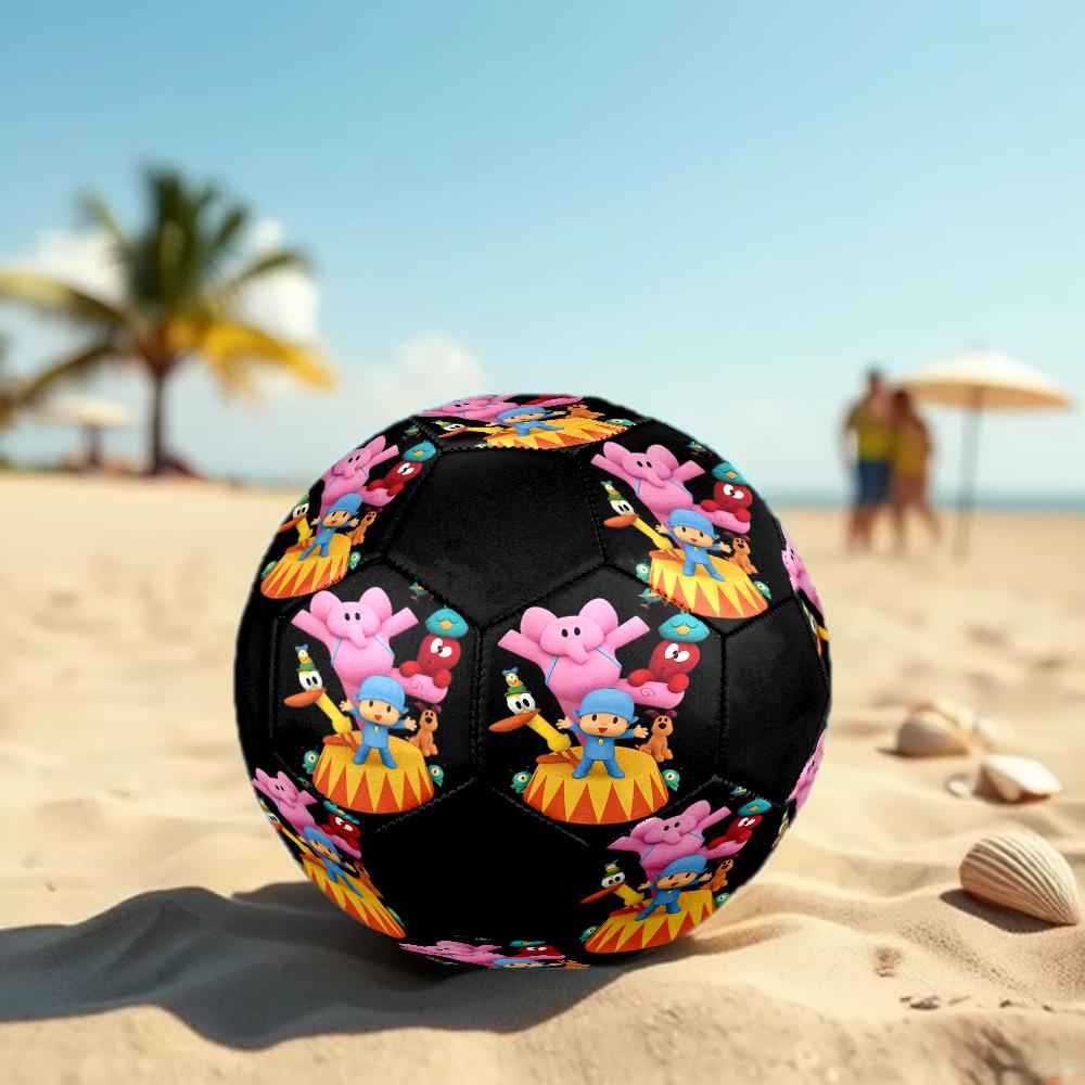 Pocoyo Theme Size 5 Soccer Ball, Suitable for Both Indoor and Outdoor Matches, a Gift Suitable for Everyone.