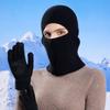 Шапка Женский Вязаный Набор Перчаток С Маской Для Лица И Ветрозащитной Защитой Шеи Для Улицы
