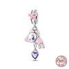 New In Charms Copper Fit 3Mm Original Bracelet Necklace Womens Sweetheart Bear Charms Beads Diy Fine Jewelry Gift