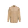 Polo SS23 Solid Color Logo Embroidered Long Sleeve Shirt Men Shirts Khaki-Yellow 710889740-001