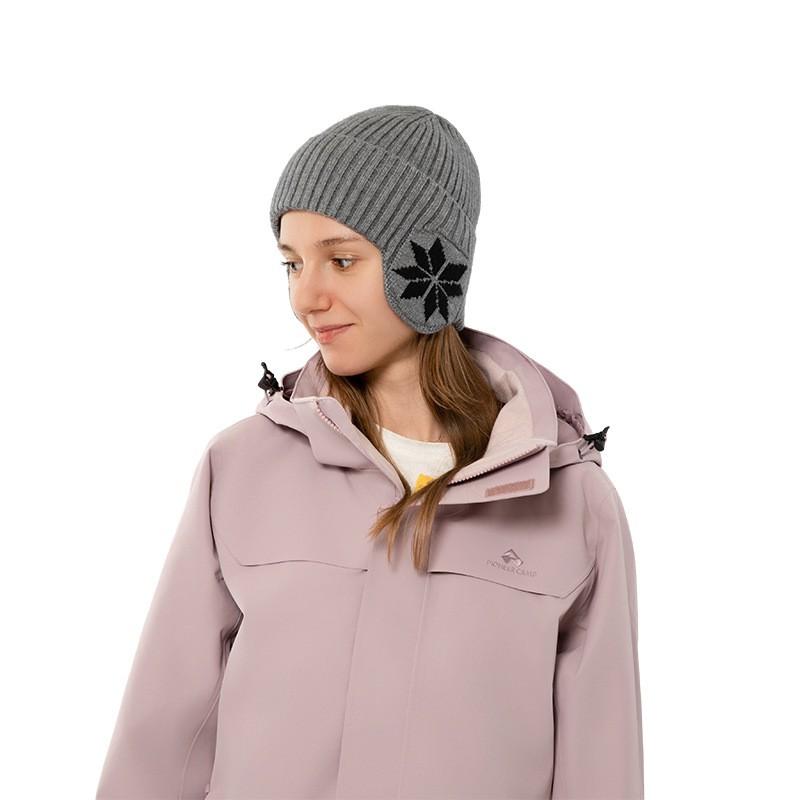 Warm Knitted Winter Beanie Hat With Wide Brim Women Men Outdoor Cycling Windproof Thick Rabbit Wool Blend