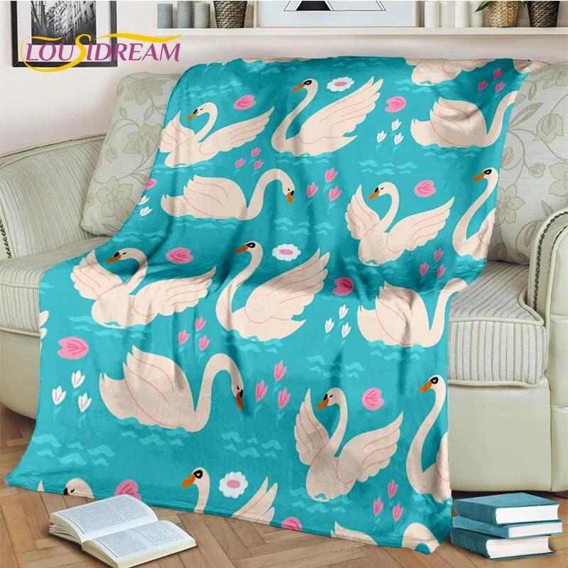 Одеяло Dream Cute Swan Cartoon Princess Cygnus HD, мягкое одеяло для дома, спальни, кровати, дивана, пикника, путешествия, офиса, детское одеяло