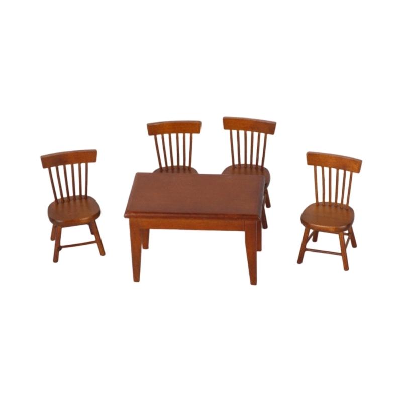 Small Dining Seat For Dollhouses Figures Flexible Wood Figure Furniture Enduring Design