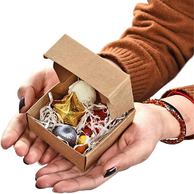 50 шт. квадратная коробка из крафт-бумаги, прочная многоразовая сборка ювелирных изделий, свечей, мыла, упаковочная коробка для