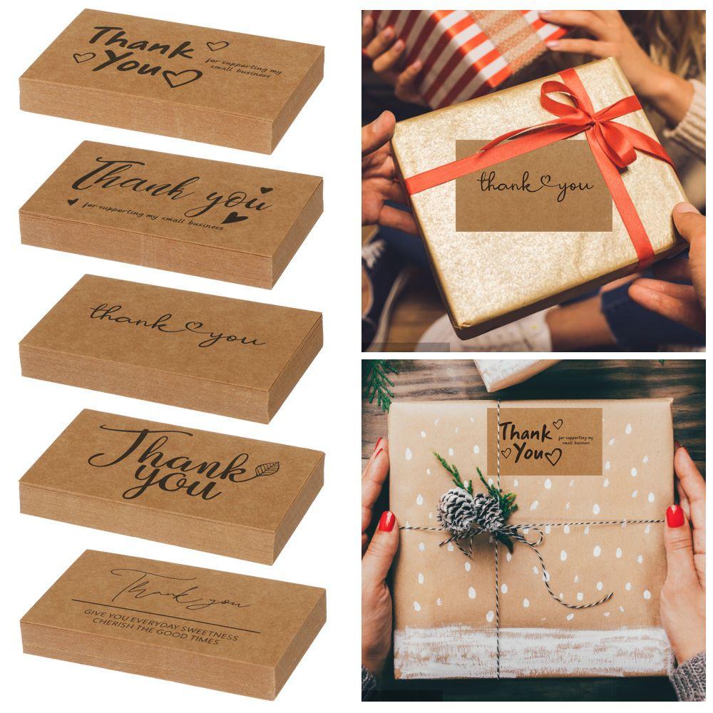 Открытки Открытки из крафт-бумаги «Спасибо за ваш заказ» «Спасибо за поддержку моего малого бизнеса»