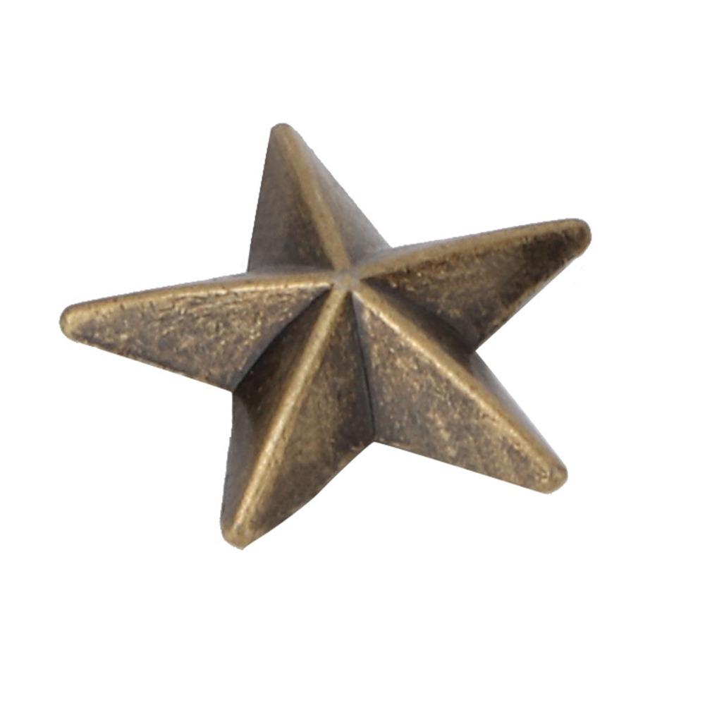 50pcs Metal Metal Star Stud 14mm Leathercraft Rivets Crafts Rivet Spike Screw DIY Decoration