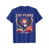 250-летний юбилей 1776-2026 Графическая футболка с орлом и флагом для мужчин Хлопковая футболка с коротким рукавом Повседневная