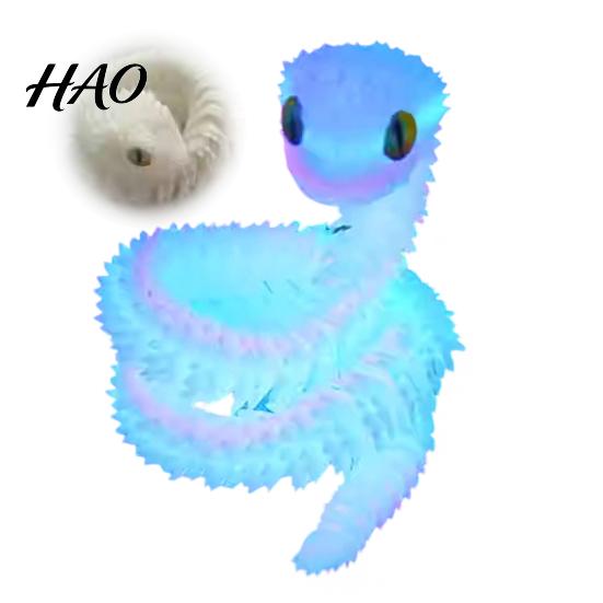 Realistic PLA Snake Model 3D Printed Articulated Toy, Flexible Movable Joints Kids Classroom Rewards Figurine, Fidget Toy for Desk Decor