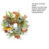 Simulated Wreath Autumn Maple Leaf Pumpkin Pine Cone Berry Wreath