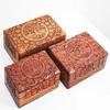 Handmade Wood Jewellery Box for Women Wood Jewel Organiser Hand Carved with Tree Carvings Gift Items for Jewellery Organiser Etc Set of 3