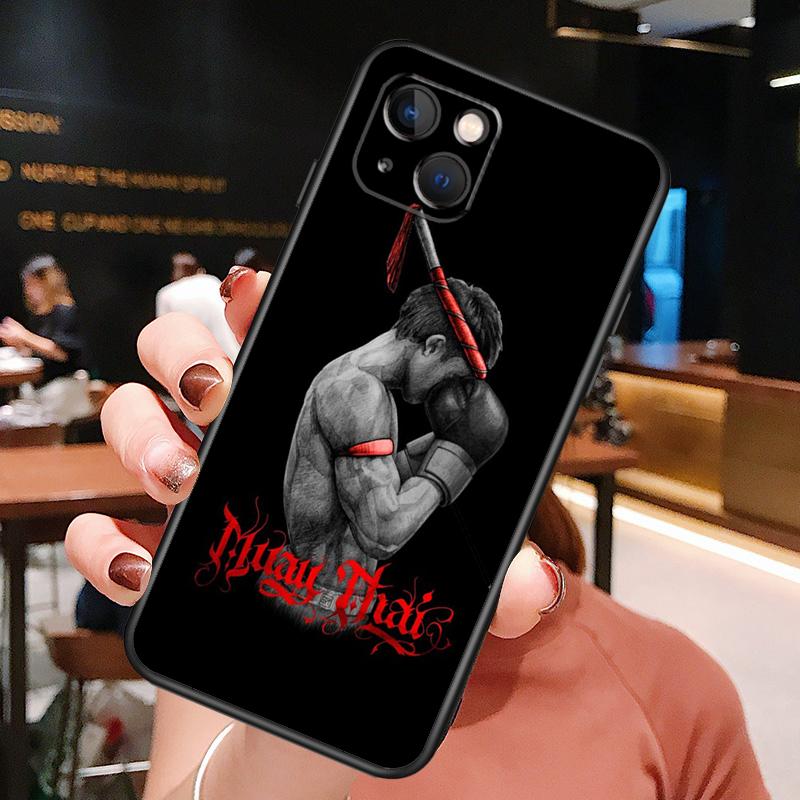 Чехол для телефона Муай Тай Для iPhone 16 Pro Max 14 13 12 11 15 Pro Max Plus 12 13 Mini XR 16e Funda Чехол