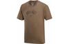 Футболки мужские темно-коричневые с круглым вырезом умеренного прямого кроя FJ0562-040