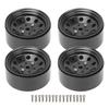 4PCS RC Beadlock Wheel Hub 1.9in Iron Wear Resistant Reusable RC Wheel Hub for Replacement Black