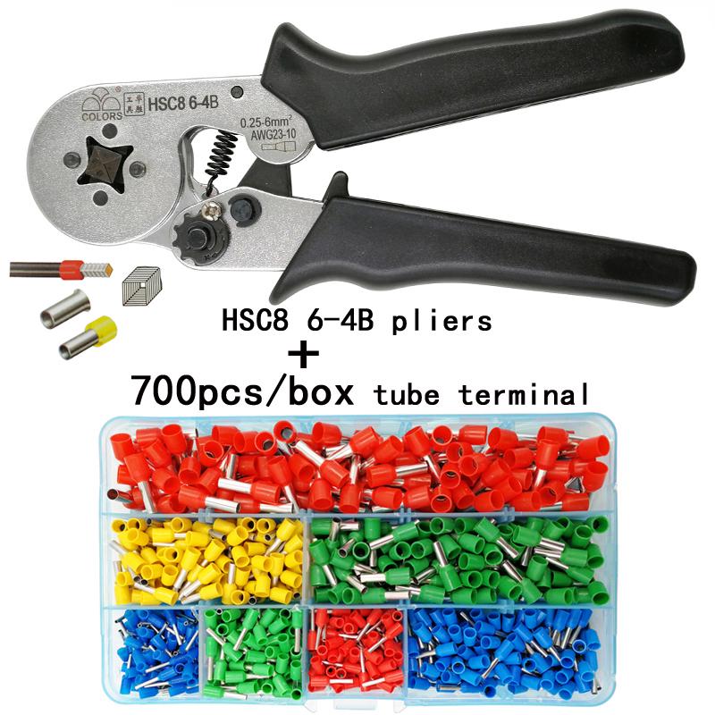 Обжимные инструменты Клещи для электрических трубчатых клемм HSC8 10S 0,25–10 мм2 6–4B/6–6 0,25–6 мм2