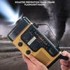 AM FM SW Hand Crank Radio SOS Alarm Bluetooth-compatible Solar Hand Crank Radio LED Flashlight USB Chargiing for Outdoor Camping