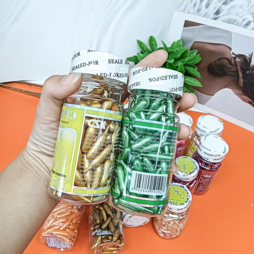 90pcs/set Vitamin E Capsule Essence Oil Collagen Essence Cream Moisturizing Diminishes/Reduces The Look or The Signs of Aging Skin Care Serum