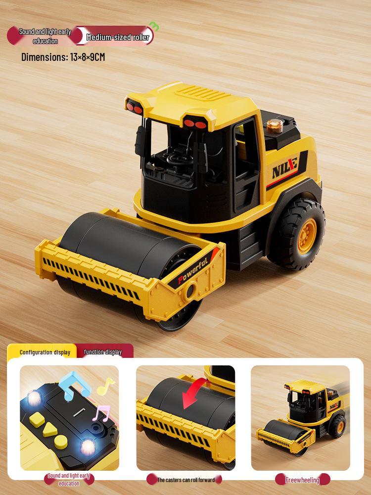 Children's Extra Large Alloy Roller Excavator Bulldozer Loader Toy, Ages 2+