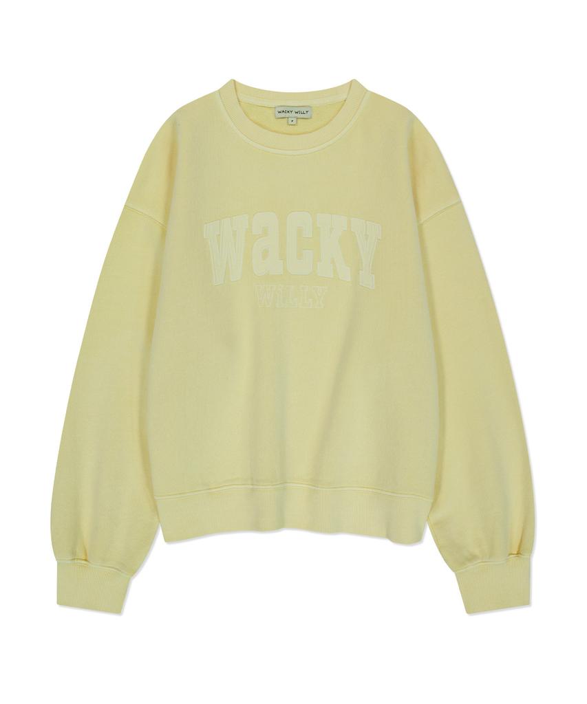 WACKY WILLY Women'S Semi-Overfit Pigment Sweatshirt Yellow