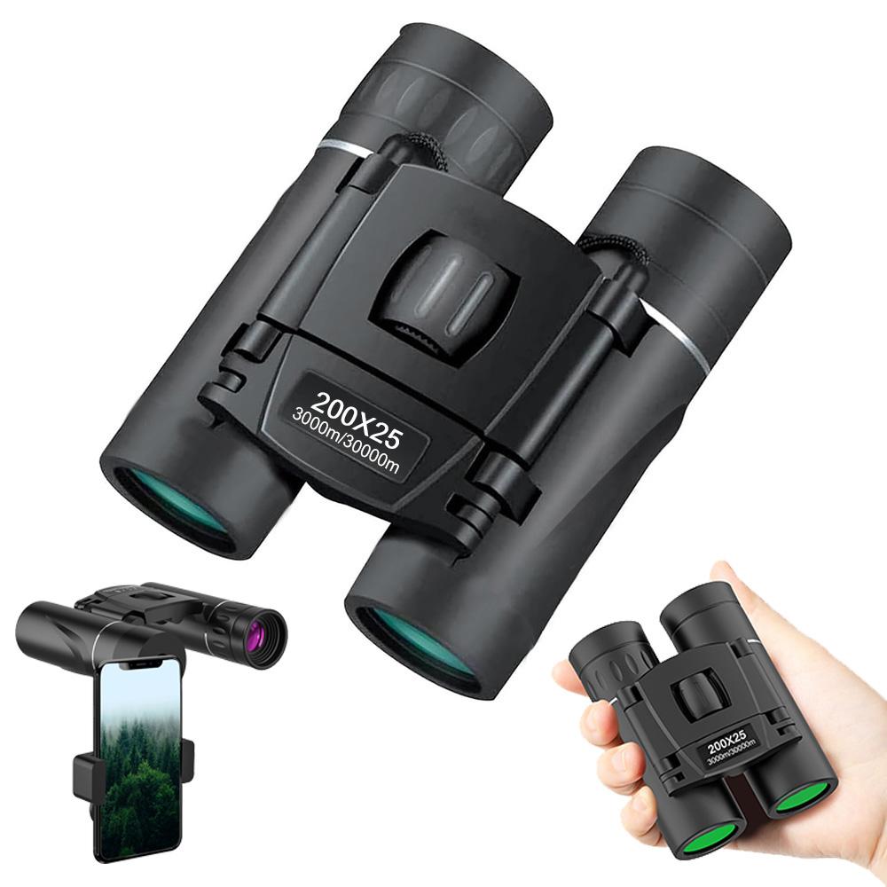 Portable Hd Zoom Folding Binoculars Powerful Long Distance Vision Telescope Compact Optical Binoculars For Outdoor Camping Hiking Sports Wildlife Scen