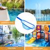 Pool Skimmer Net Deep Fine Mesh Solid Plastic Frame Detachable Pole Large Capacity Heavy Duty Leaf Fine Debris Pool Cleaning Net Pool Accessories