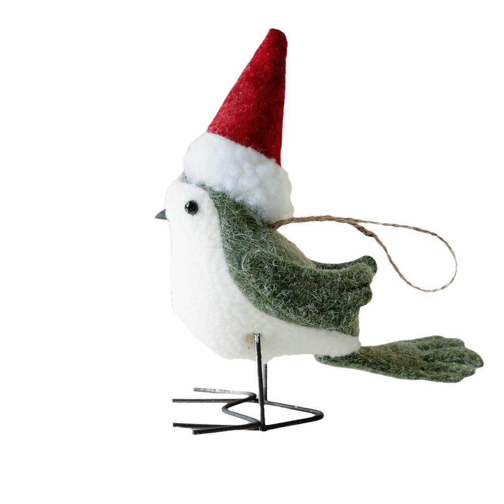 Soft Plush Christmas Hanging Pendant Creative Wreath Bird Ornaments Xmas Tree Cute Birds Fireplace