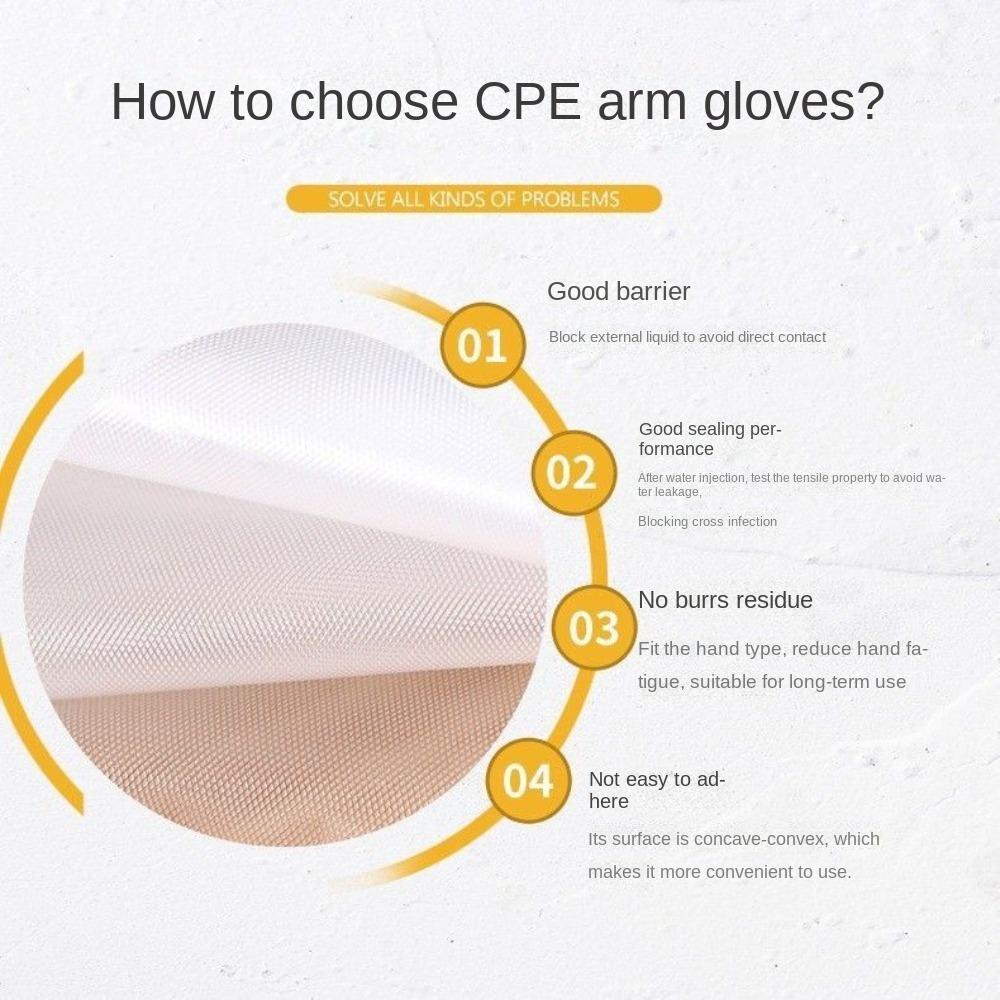 10PCS Plastic Cleaning Long Gloves Multifunctional Farm Glove Household Kitchen Washing Dishes