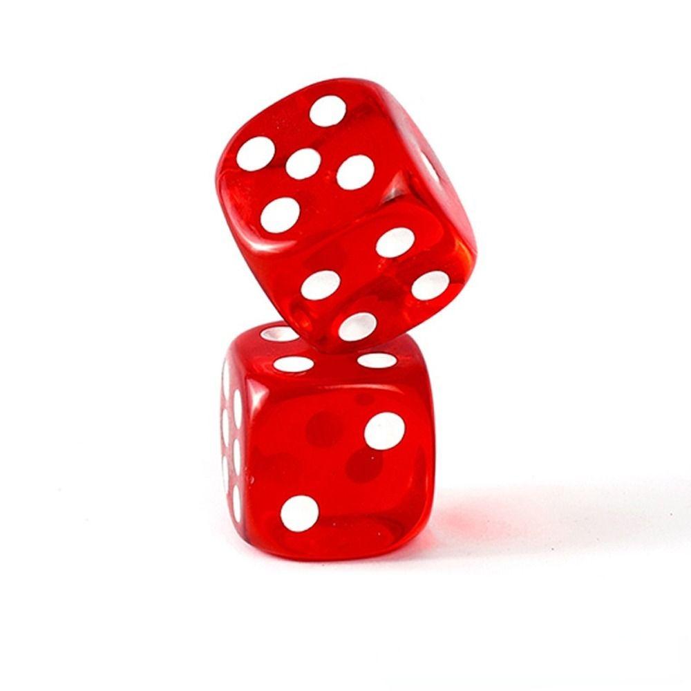 Игровые игрушки 19 мм Игральные кости для игр Настольные игры Квадратные кости Прозрачные кости D6 Кости 6-гранные кости