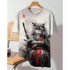 Мужские футболки с 3d принтом из мультфильма животного и кота, модная повседневная футболка с короткими рукавами в стиле аниме для мужчин, футболка большого размера