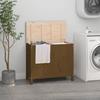 VidaXL Laundry Box Honey Brown 88.5x44x76 Cm Solid Pine Wood 823582