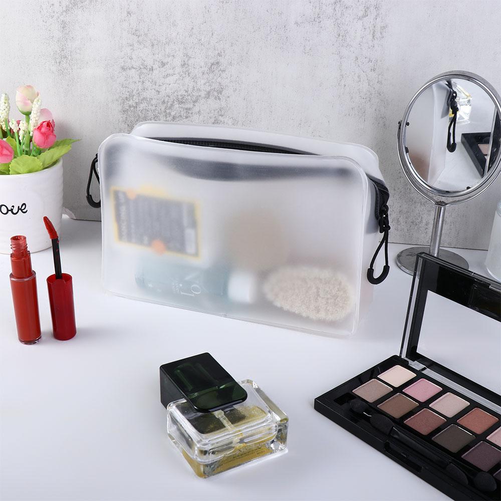 Wash Pouch Toiletry Bag Matte Makeup Case Transparent Cosmetic Bag Soft Film Bag Storage Bag