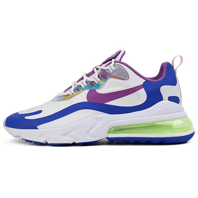Nike Air Max 270 React 'Easter' (Unisex) White / Washed Coral / Hyper Blue / Purple Nebula Running Shoes CW0630 100