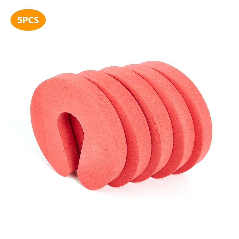 5Pcs Safety Finger Foam Door Stopper Locks Children Protection C Shape Door Clip