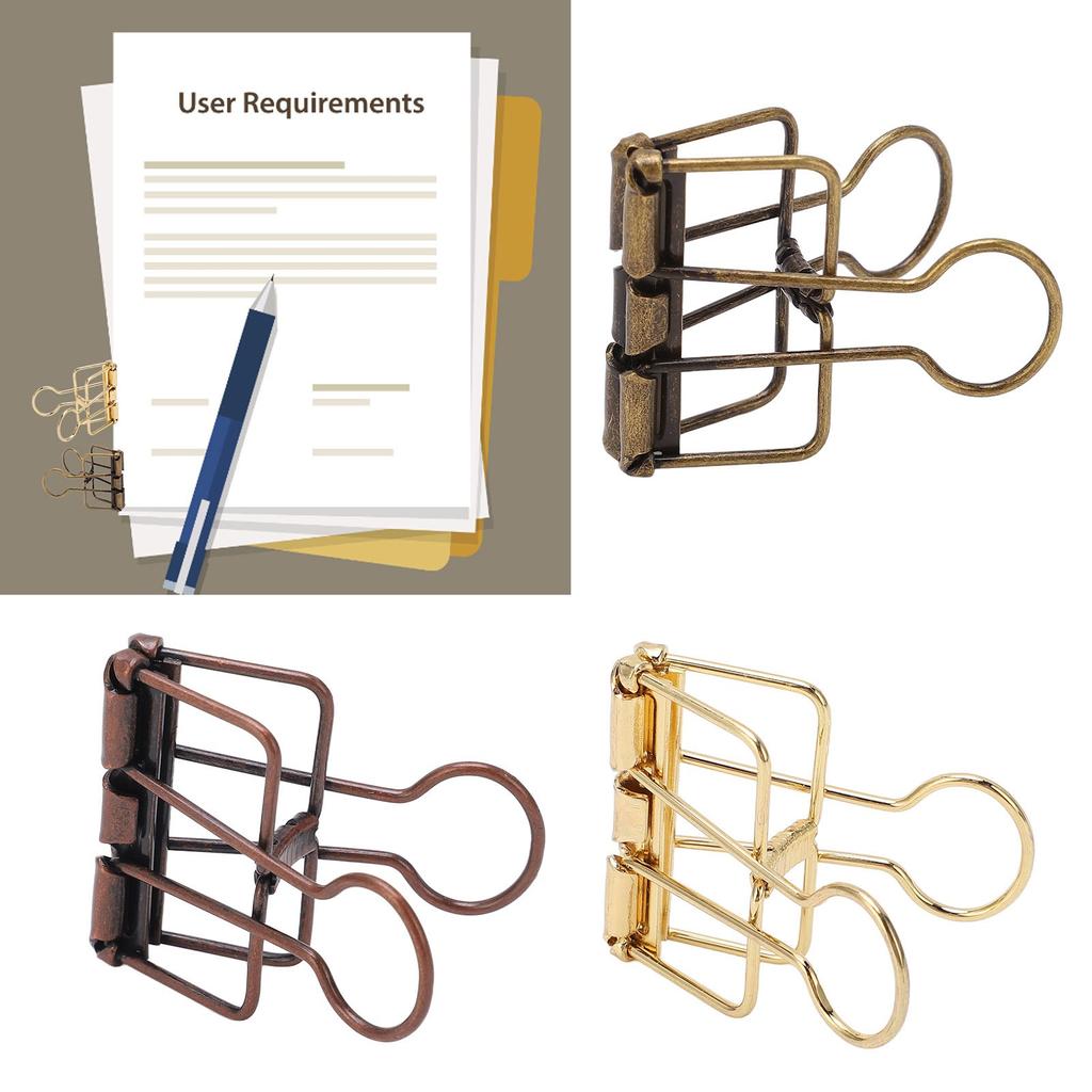 50 шт. зажимов 32 мм металлические с сильной силой зажима полые бумажные скрепки для офиса школы дома