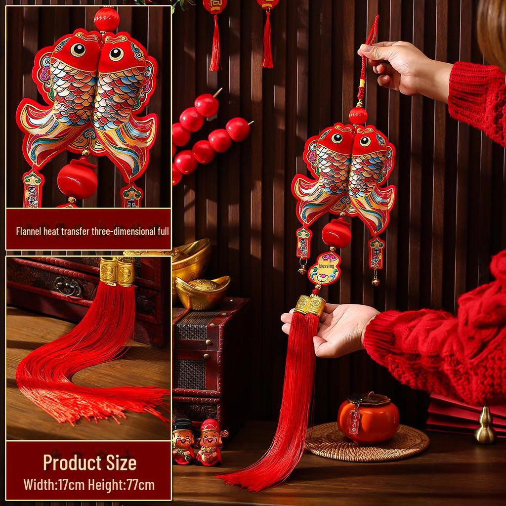 Украшения с изображением персонажа Фу на праздник весны 2025 года Змеи - Праздничное украшение-подвеска