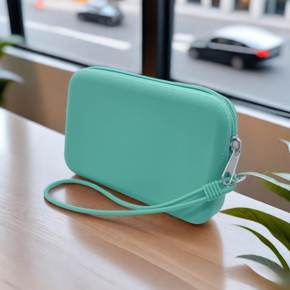 Кошелек для монет большой вместимости однотонный, сумка для канцелярских принадлежностей, портативная сумка для хранения помады, для женщин