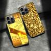 Чехол для телефона 'Золотой слиток Богатство и Финансы' Для Apple Iphone 16E 16 Pro Max 15 Plus Мягкий 13 12 Mini Чехол 11 14 Pro Max Capa 8 7 SE S
