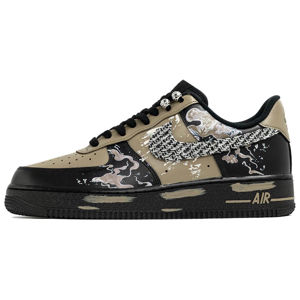 Nike Air Force 1 Wan Hua Nong, Endless Prairie, Shopping Bag Abrasion Resistant Low top Skateboard Shoes Men's CW2288-001(Team113-S-BOX)