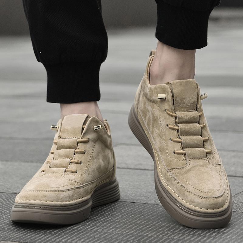 Туфли из коровьей замши, деловые, мужские, повседневные, для отдыха, в британском стиле, обувь для прогулок, люксовые брендовые мужские кроссовки